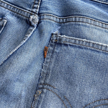 1970s LEVI’S BIG E 646 ORANGE TAB REWORKED DENIM BOOTCUT FLARE JEANS