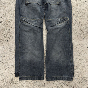 1990s Y2K Marithe Francois Girbaud Cargo Pocket Denim Jeans Skater