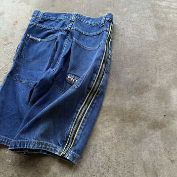 1990s/2000s Y2K PACO JEANS BAGGY ZIPPER DENIM SKATER JEAN SHORTS