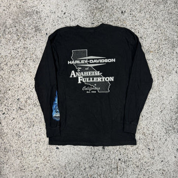 2000s Harley Davidson California Blue Clown Flame Longsleeve