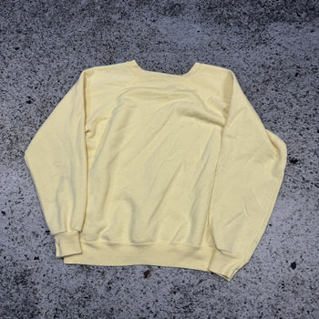 1980s Hanes Yellow Raglan Sweatshirt