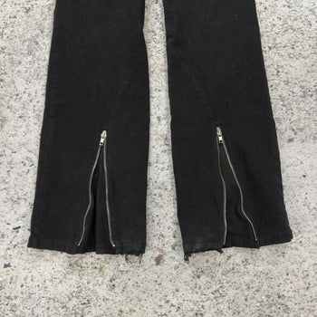 Pantalones de bondage con cremallera de rayón y viscosa Moleskine de Ambivalence Online
