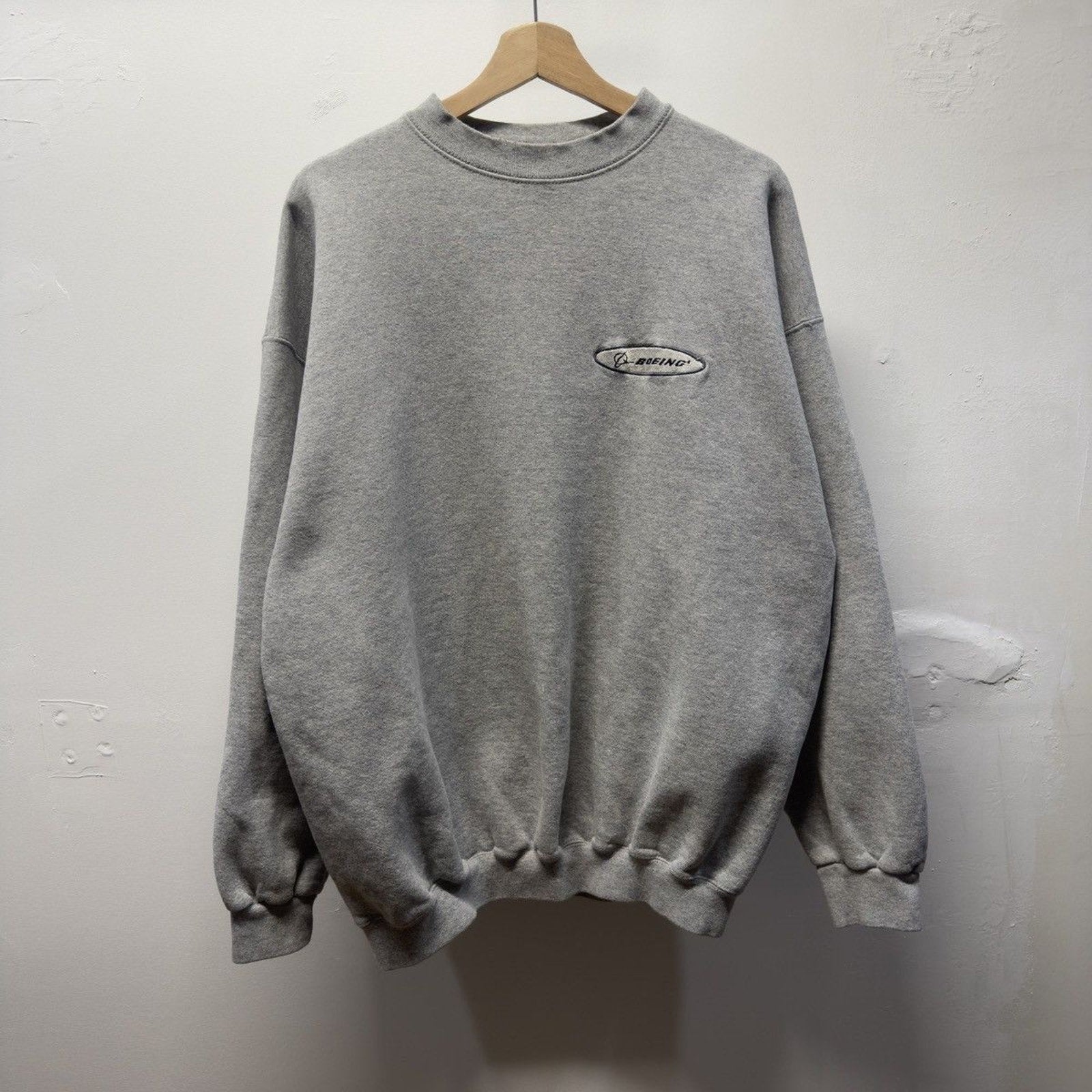Vintage 1990s Faded Grey Boeing Sweatshirt