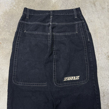 1990s ZONZ BAGGY BLACK SKATER DENIM JEANS