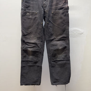 Carhartt Faded Distressed Black Double Knee Pants