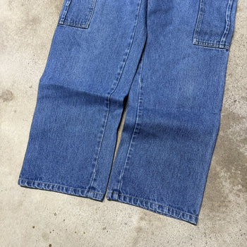 2000s FUSE BAGGY WIDE LEG DENIM CARGO POCKET SKATER JEANS