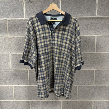 1990s Faded Thrashed Plaid Collar Grunge Shirt