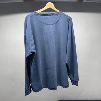 2000s Faded Russell Athletic Blue Longsleeve Pocket Tee