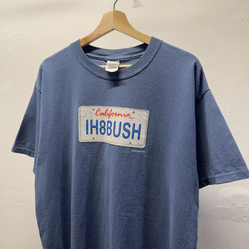 Vintage 2000s IH8Bush License Plate Tee