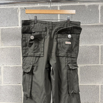 2000s True Religion Green Cargo Pants