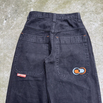 1990s JNCO 1067 DOUBLE BARREL GIRLY STUFF BLACK DENIM JEANS