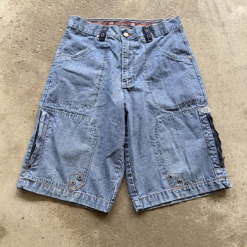 1990S/2000S Y2K PACO JEANS BAGGY DENIM FADED SKATER JEAN SHORTS