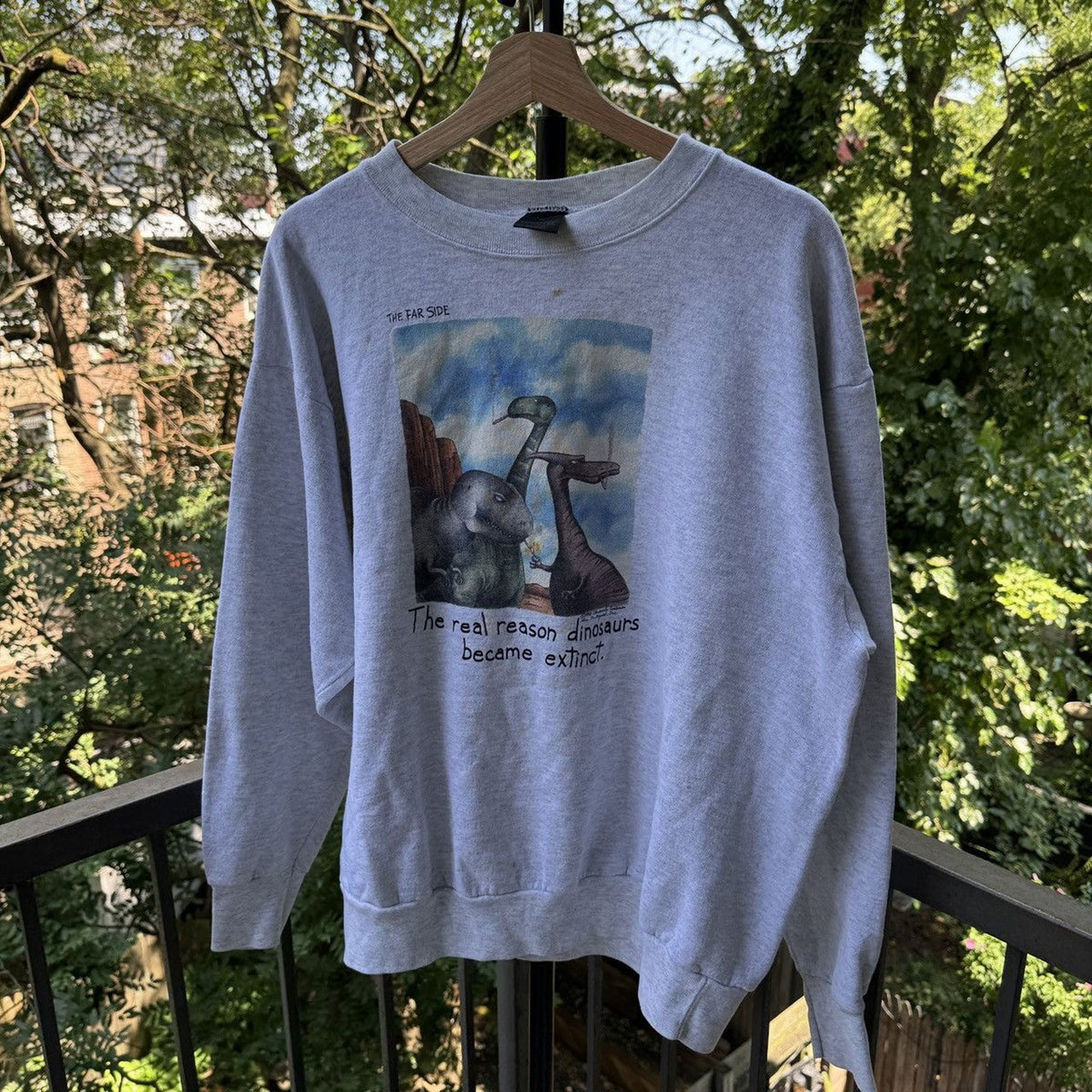 1990s Dinosaurs Extinct Cigarettes Faded Sweatshirt