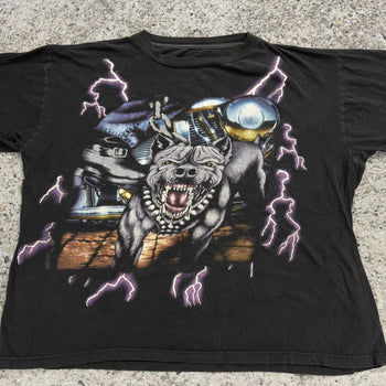 1990年代のアメリカ製USAサンダーフェードピットブルTシャツ