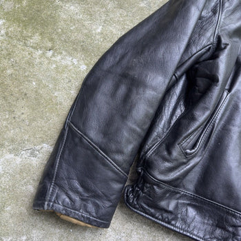 VINTAGE 40s 50s LEATHER HORSEHIDE SPORTSWEAR JACKET