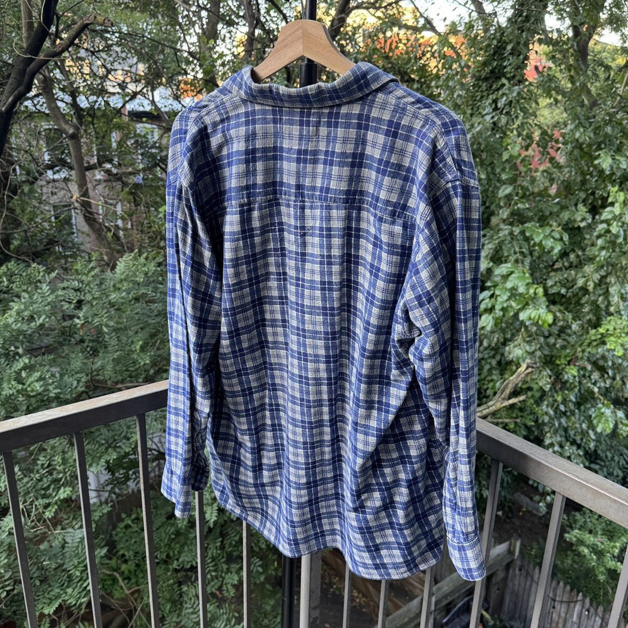 1990s Faded Plaid Flannel Shirt