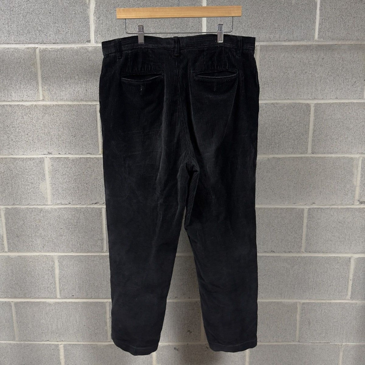 2000s Black Corduroy Baggy Wide Leg Pants