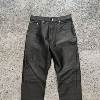 2000s Levi's Lot 53 Roswell Collection Bovine Black Cow Leather Pants