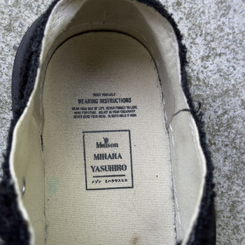 MAISON MIYHARA YASUHIRO OG HANK LOW BLACK WHITE SHOES