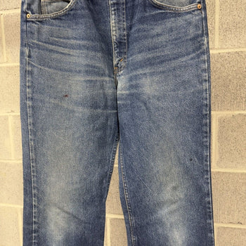 1990s Levi’s 517 Faded Dark Wash Bootcut Flare Jeans - Made in USA