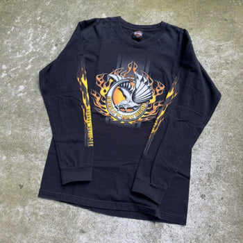 2000S HARLEY DAVIDSON EAGLE FLAME LONGSLEEVE TEE