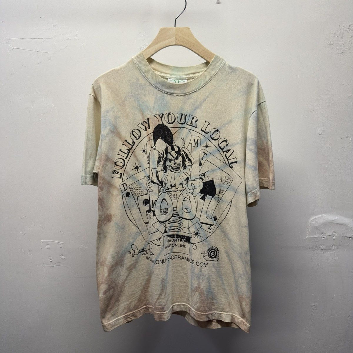Online Ceramics Follow Your Local Fool Haunted Wagon Tee