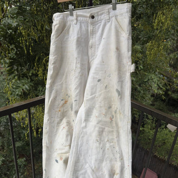 1980s Sears Faded Paint Splattered Carpenter Work Pants