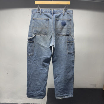 2000s Carhartt Thrashed Faded Denim Double Knee Pants