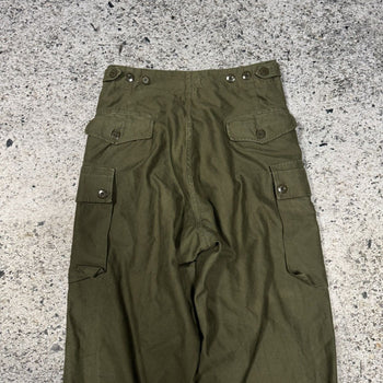 Pantalones cargo de lona de peso pesado del ejército holandés de los años 90