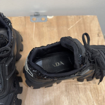 Prada Cloudbust Thunder Black Sequin Sneakers