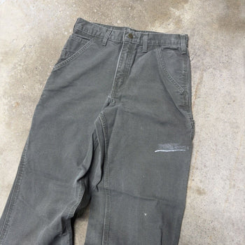 2000s Carhartt Baggy Faded Moss Green Carpenter Pants