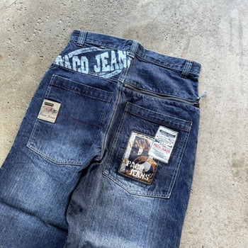 1990S/2000S Y2K PACO JEANS BAGGY PATCH DENIM SKATER JEANS