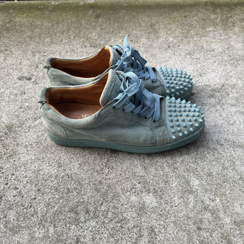 Christian Louboutin Baby Blue Louis Junior Spike Low Top