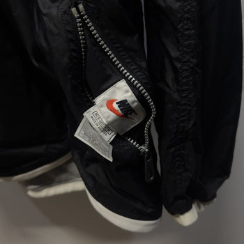 Vintage 2000s Nike Reversible Black Nylon Cotton Windbreaker Jacket