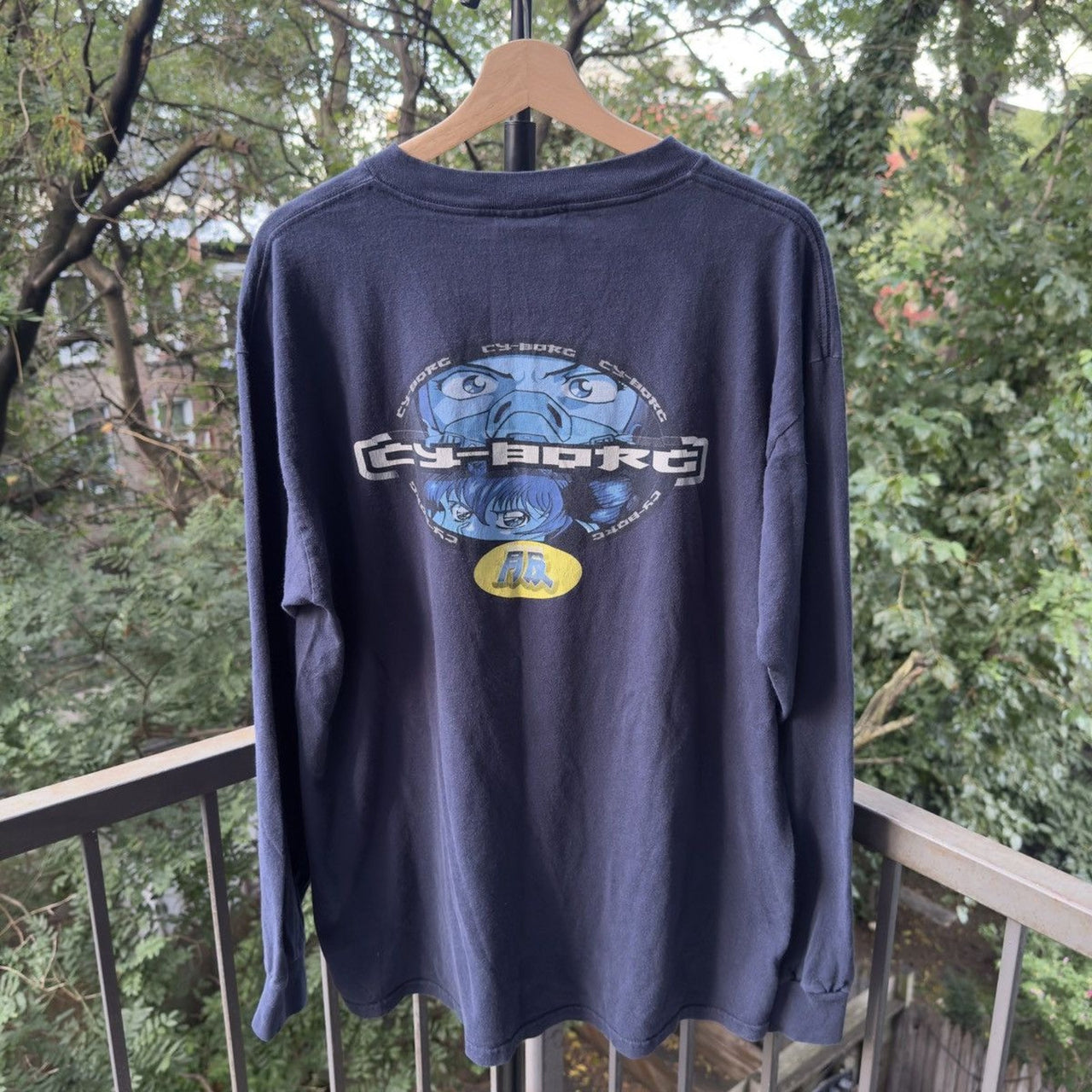 1990s Y2K Cyborg USA Anime Shirt Faded Tee