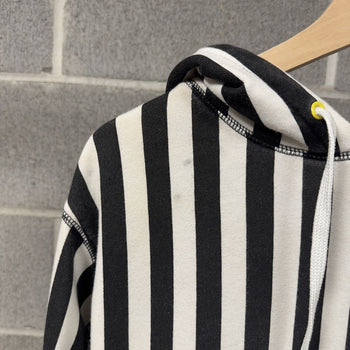 2014 Kill Cat Flog Gnaw Striped Hoodie Black White