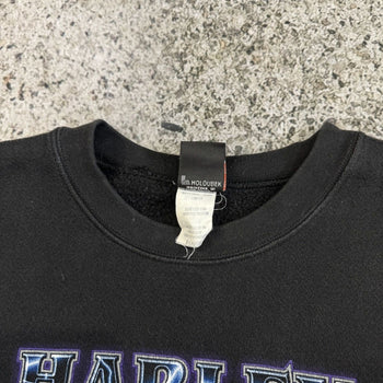Sudadera con el logotipo de un rayo descolorido de Harley-Davidson de los años 2000