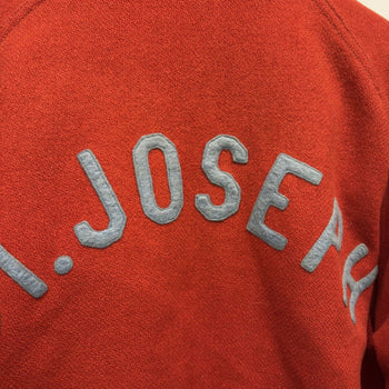 Vintage 1950s Distressed Red Wool Varsity Jacket