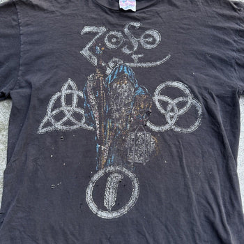 1980s LED ZEPPELIN ZOSO THRASHED DISTRESSED FADED TEE