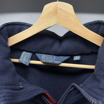 1990s Polo Ralph Lauren Polartec Hooded Zip Up Fleece Jacket