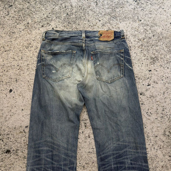 2000s Levi's 501 Thrashed Faded Distressed Jeans