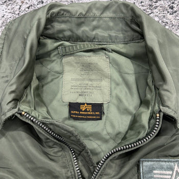 1980s Faded Thrashed Alpha Industries CWU 45-P Flight Bomber Jacket