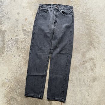 1990s LEVI'S 505 FADED BLACK DENIM JEANS MADE IN USA