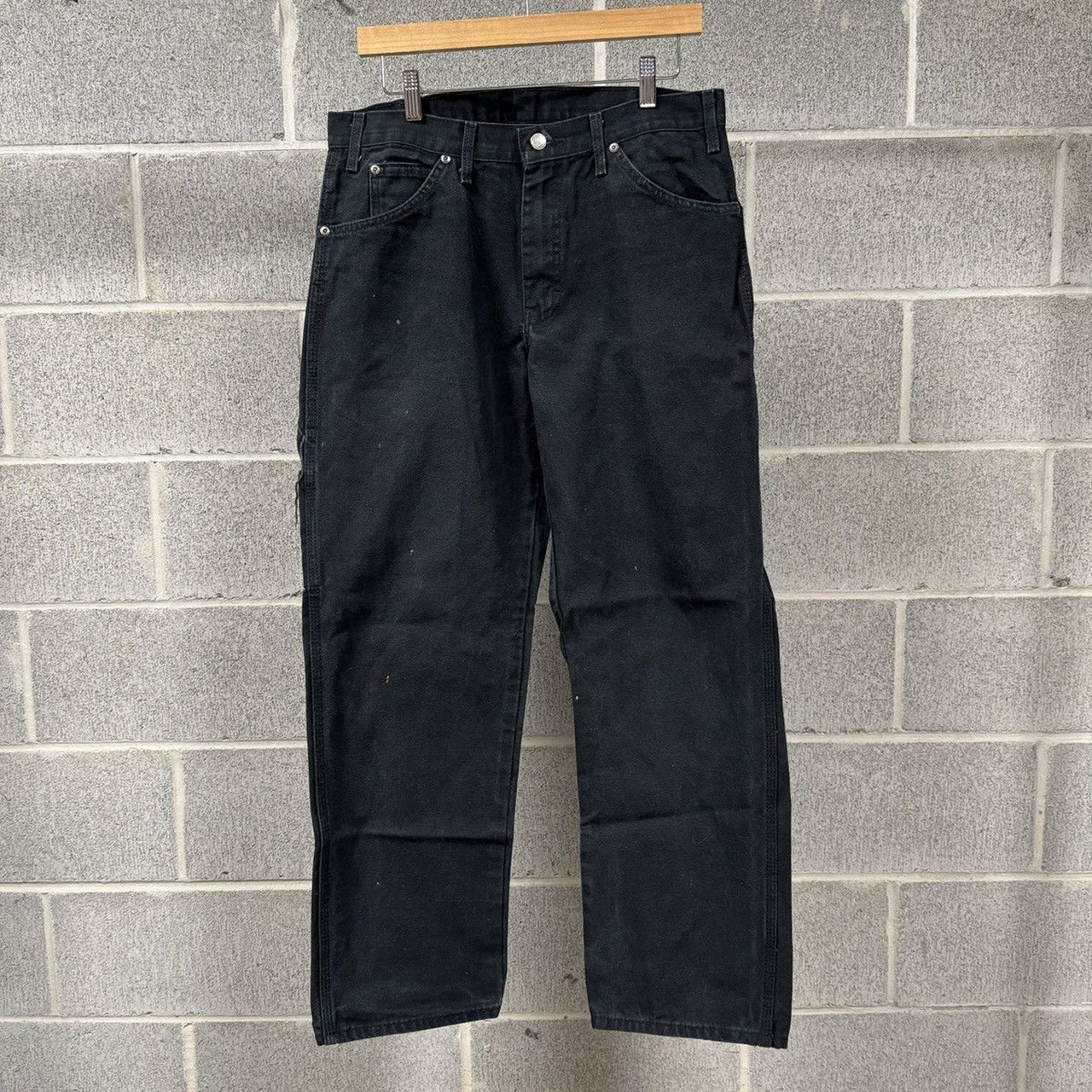 1990s Dickies Black Canvas Carpenter Work Pants