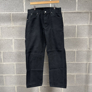 1990s Dickies Black Canvas Carpenter Work Pants