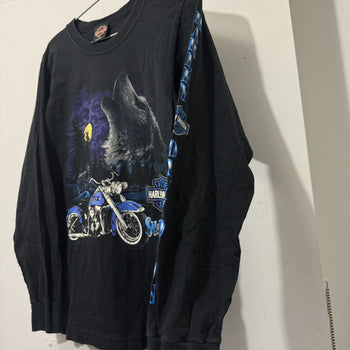 1990s HARLEY DAVIDSON SURIVOR WOLF LONGSLEEVE TEE