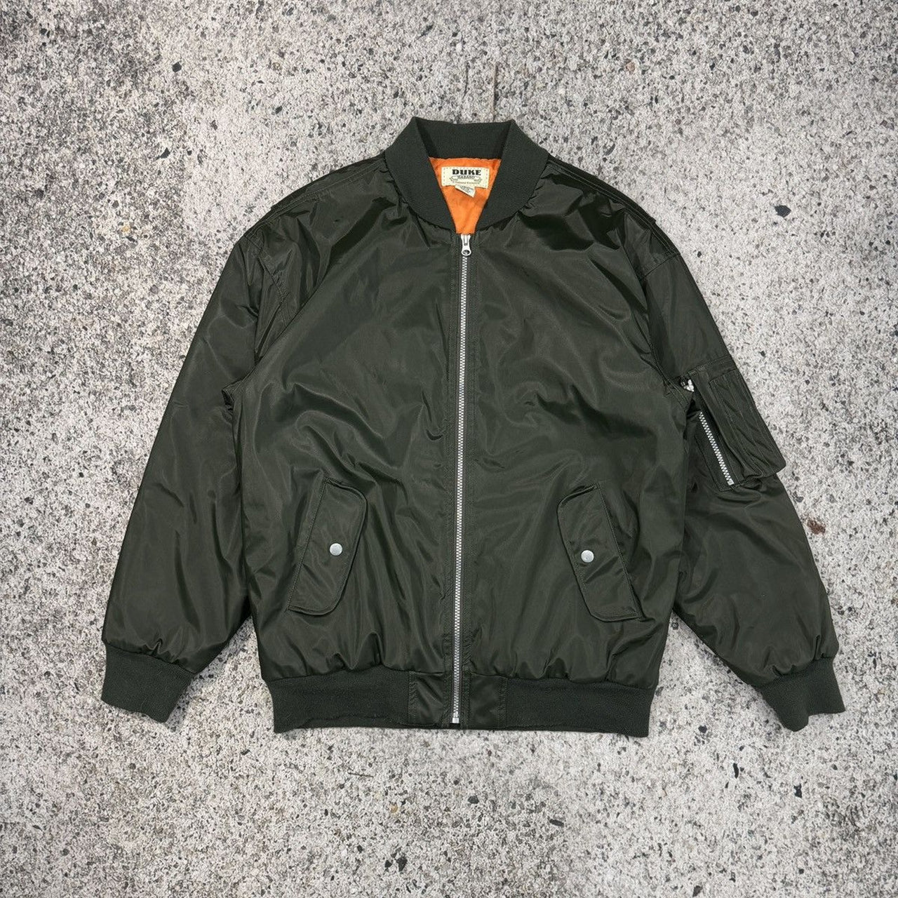 2000S DARK GREEN OVERSIZED BOMBER FLIGHT JACKET