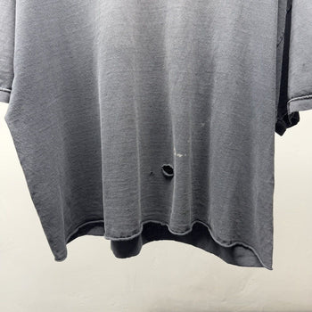 1990s Thrashed Faded Distressed Blank Black Tee