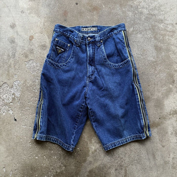 1990s/2000s Y2K PACO JEANS BAGGY ZIPPER DENIM SKATER JEAN SHORTS