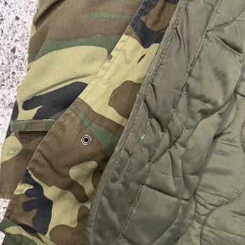 1980S FADED HEAVYWEIGHT LINED OVERSIZED CAMO JACKET